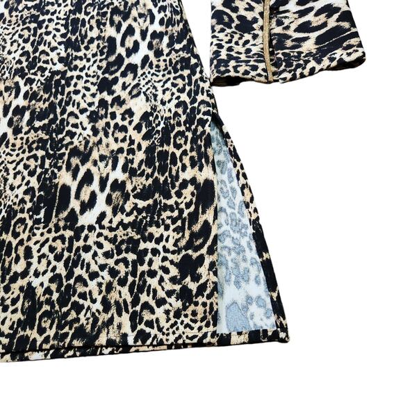 Chico's pullover top collared leopard print size XL 16 - Picture 4 of 10